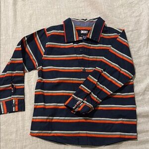 Kids 3T DKNY Blue and Orange Button Down Shirt
